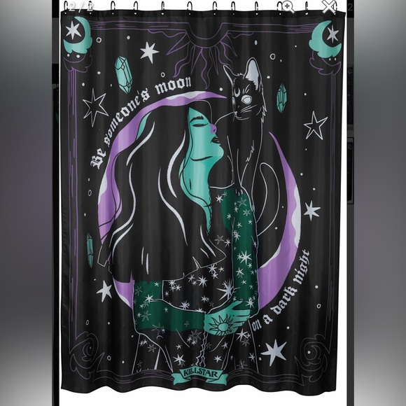 LAST ONE! Killstar Moonlight Shower Curtain NWT - Picture 2 of 2